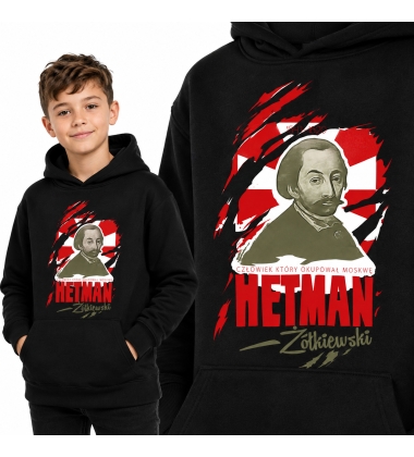 BLUZA DZIECIĘCA Z KAPTUREM PATRIOTYCZNA HETMAN BLUZA DZIECIĘCA Z KAPTUREM PATRIOTYCZNA HETMAN